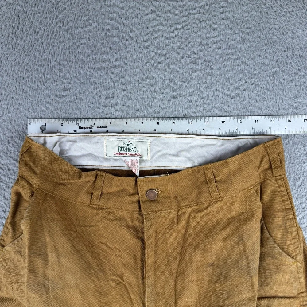 Vintage 70s Red Head Bone-Dry Pants 36x29 Double Knee Hunting Duck Canvas Tan